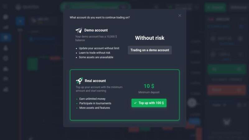 Quotex demo-account